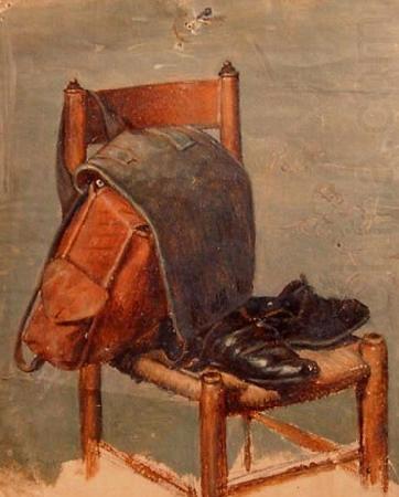 Georg Andreas Hoffmann Jahitasku ja kingad toolil china oil painting image